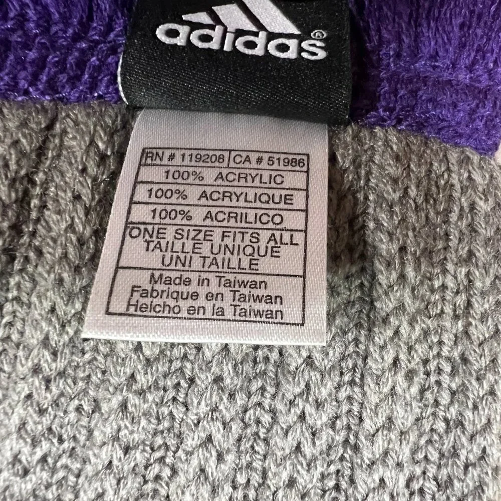 Adidas Unisex One Size‎ Purple Grey Knit Orlando City SC MLS Soccer Scarf NWT